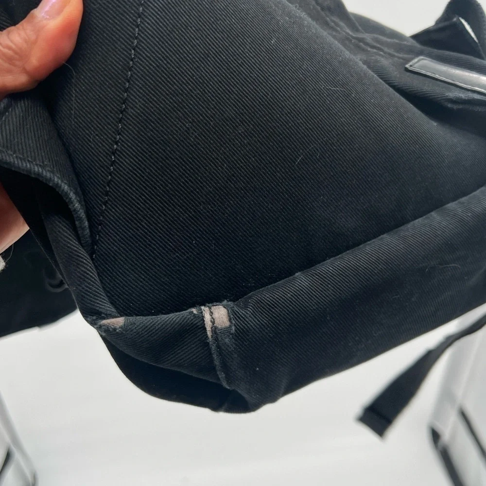 Everlane Modern Snap Backpack Black Canvas Laptop Bag Unisex